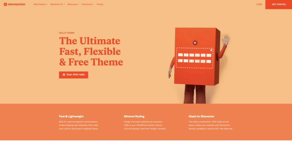 Hello Elementor Free WordPress Theme
