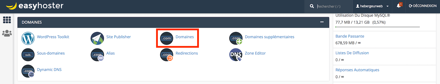 Gérer les redirections de ses domaines dans cPanel
