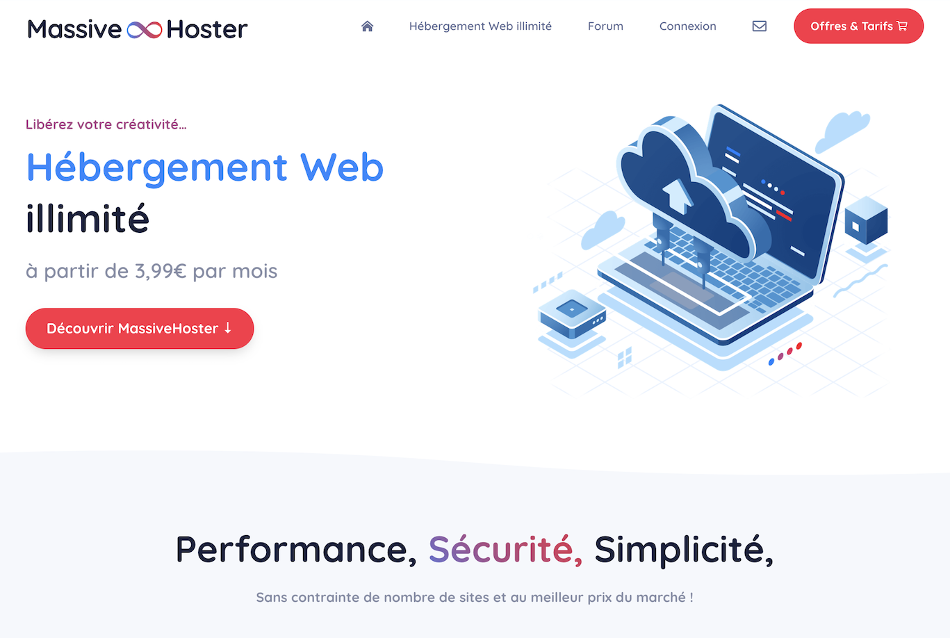 MassiveHoster: Unlimited cheap web hosting, from €3.99/month